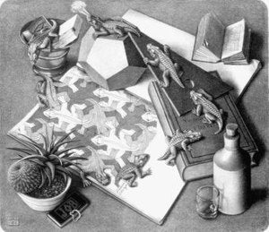 Guragu tessellations inspired by M C Escher